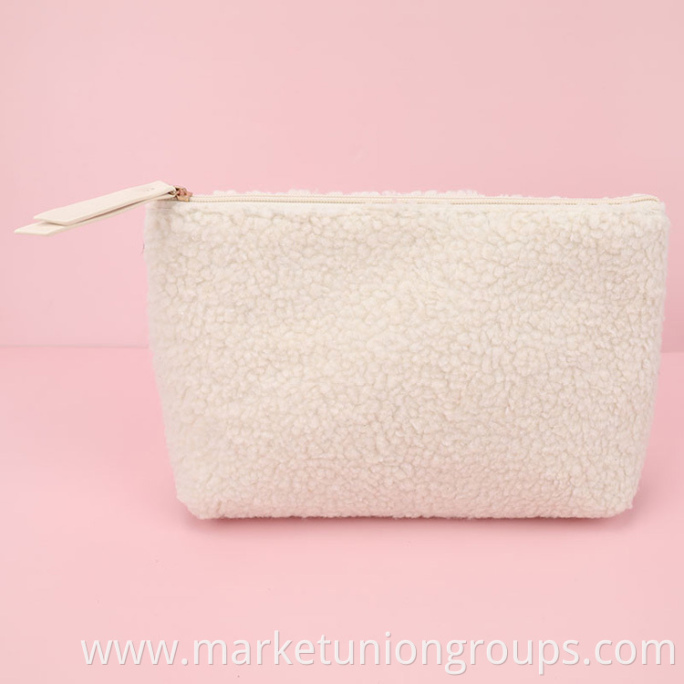 Make up Bag Cosmetic Bag Toiletry Bag Organiser Sherpa Storage Organiser for Women Make up Pouches